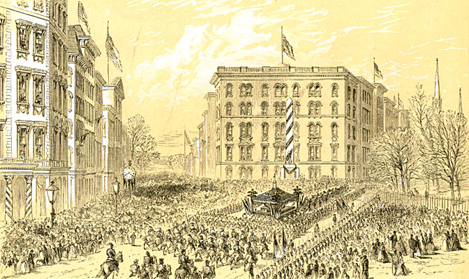 Procession Passing Fifth Avenue Hotel