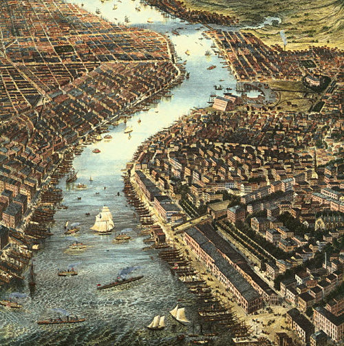Brooklyn and Eastern New York City in 1867