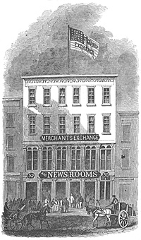 Merchants' Exchange and Newsroom, 50 and 52 Pine Street New York