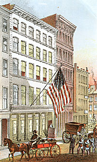 View of the NY State Soldier's Depot, 50 & 52 Howard St.